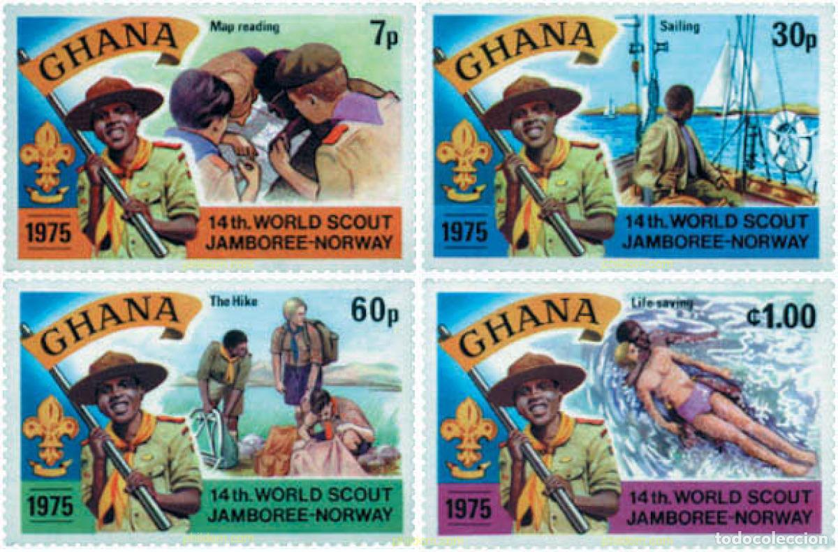 Selos: 38688 MNH GHANA 1975 14 JAMBOREE MUNDIAL EN NORUEGA