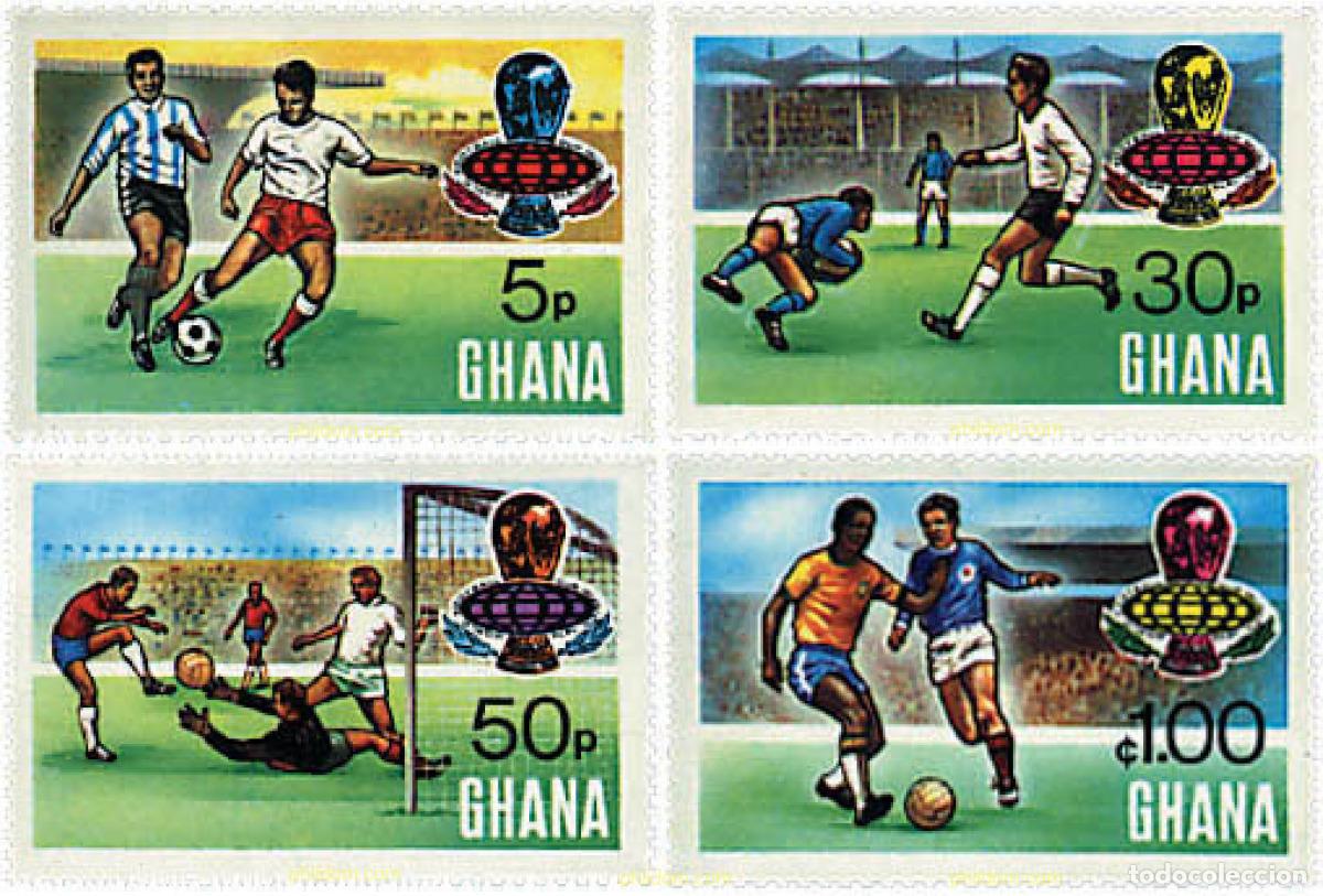 Sellos: 80649 MNH GHANA 1974 COPA DEL MUNDO DE FUTBOL. ALEMANIA-74