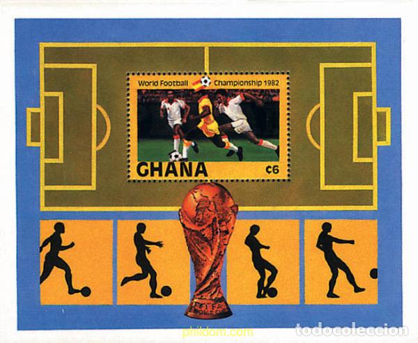 Sellos: 70771 MNH GHANA 1982 COPA DEL MUNDO DE FUTBOL. ESPA&Ntilde;A-82