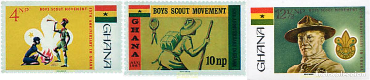 Sellos: 89403 MNH GHANA 1967 50 ANIVERSARIO DEL ESCULTISMO LOCAL