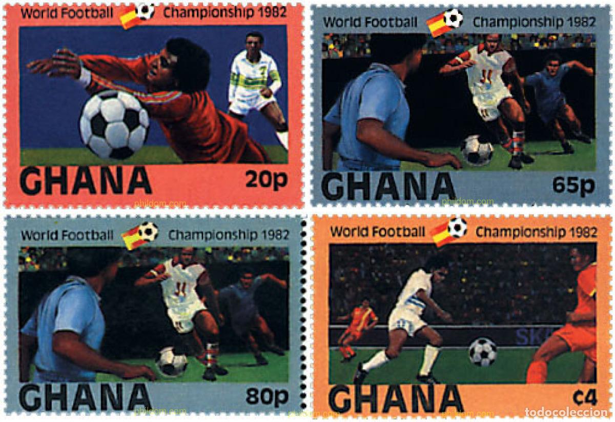 Sellos: 583477 MNH GHANA 1982 COPA DEL MUNDO DE FUTBOL. ESPA&Ntilde;A-82