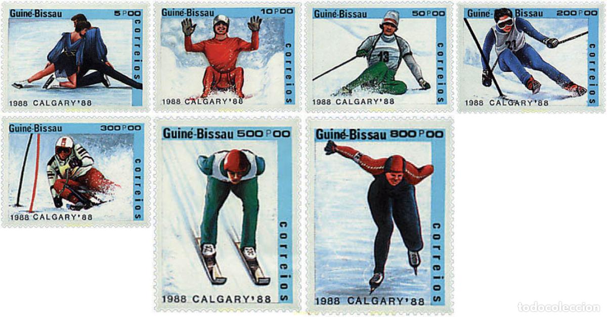 Sellos: 71017 MNH GUINEA BISSAU 1988 15 JUEGOS OLIMPICOS INVIERNO CALGARY 1988