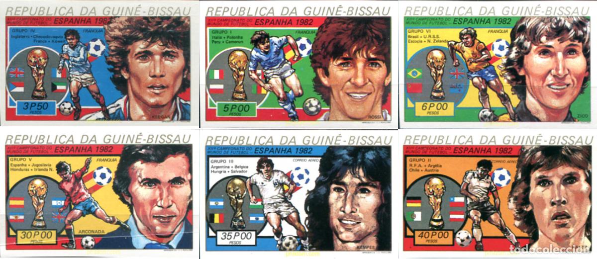 Sellos: 105406 MNH GUINEA BISSAU 1982 COPA DEL MUNDO DE FUTBOL. ESPA&Ntilde;A-82