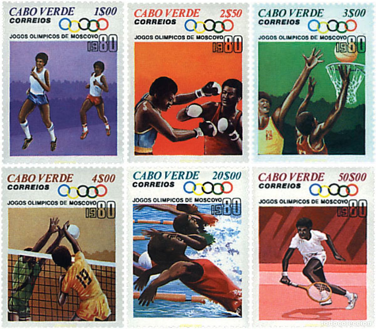 Sellos: 51871 MNH CABO VERDE 1980 22 JUEGOS OLIMPICOS VERANO MOSCU 1980