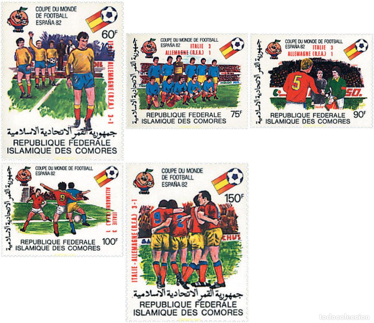 Sellos: 73096 MNH COMORES 1982 COPA DEL MUNDO DE FUTBOL. ESPA&Ntilde;A-82