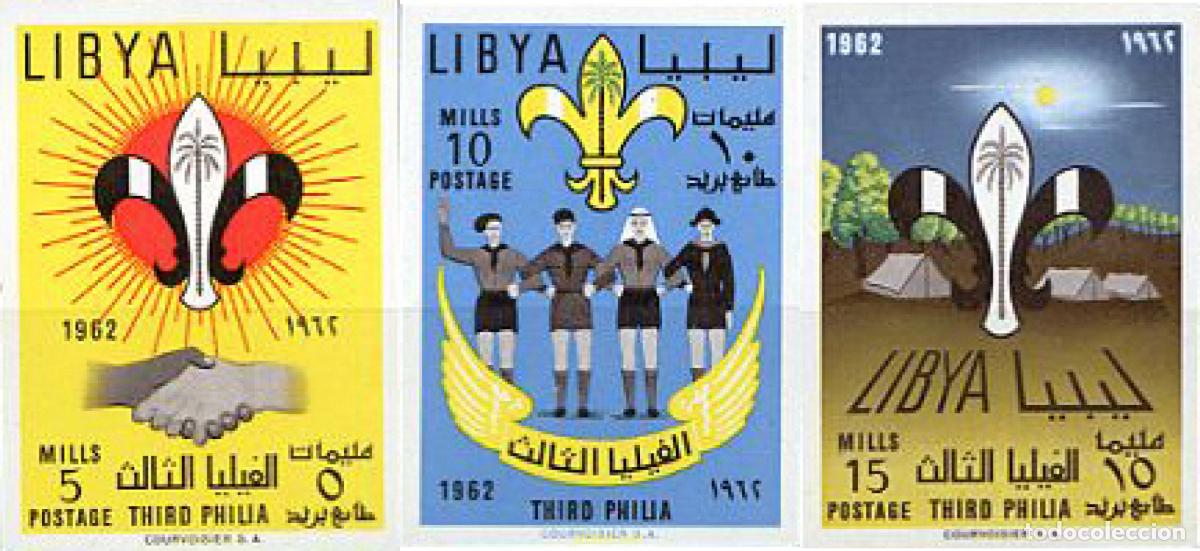 Sellos: 18895 MNH LIBIA 1962 3 ENCUENTRO DE ESCULTISMO EN TRIPOLI