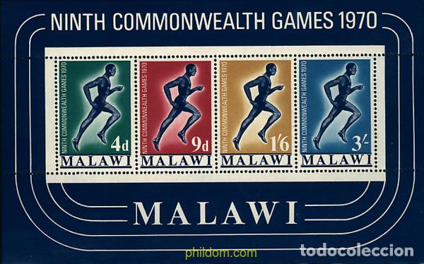 Sellos: 76547 MNH MALAWI 1970 9 JUEGOS DEPORTIVOS DE LA COMMONWEALTH EN EDIMBURGO