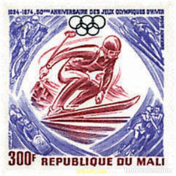 Francobolli: 71304 MNH MALI 1974 50 ANIVERSARIO DE LOS JUEGOS OLIMPICOS DE INVIERNO