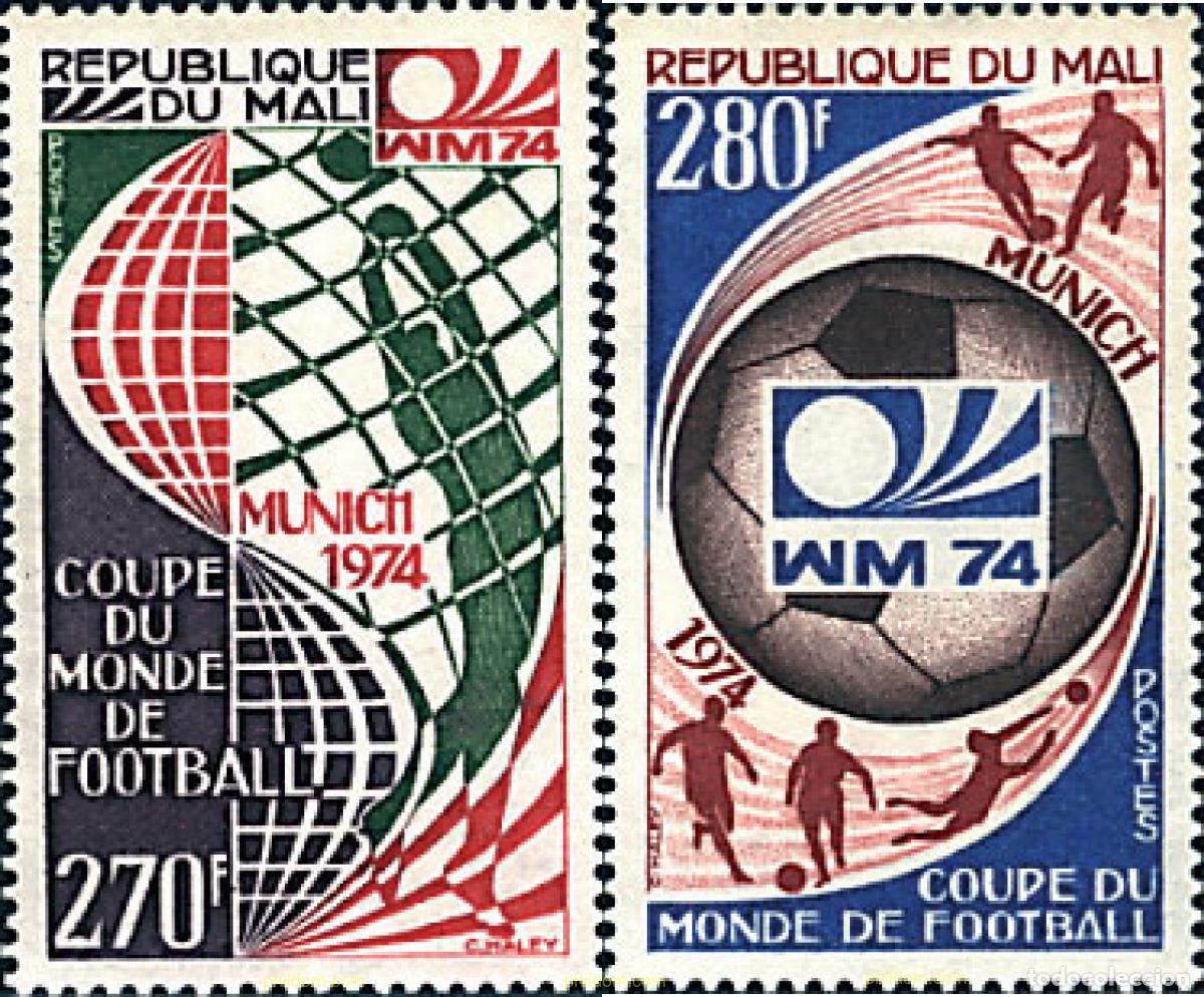 Selos: 280869 HINGED MALI 1974 COPA DEL MUNDO DE FUTBOL. ALEMANIA-74