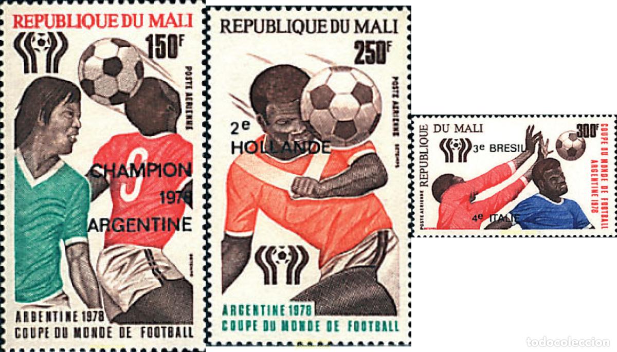 Selos: 27592 MNH MALI 1978 COPA DEL MUNDO DE FUTBOL. ALEMANIA-74. VENCEDORES