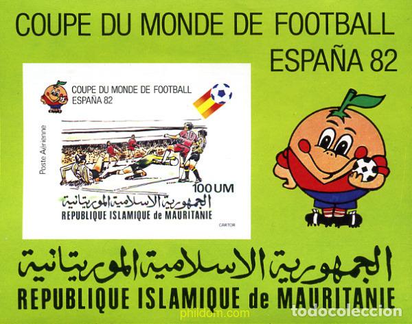 Timbres: 105058 MNH MAURITANIA 1980 COPA DEL MUNDO DE FUTBOL. ESPA&Ntilde;A-82
