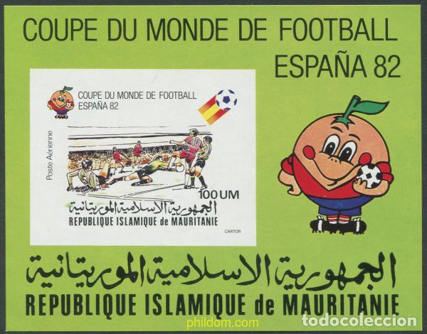 Sellos: 104479 MNH MAURITANIA 1982 COPA DEL MUNDO DE FUTBOL. ESPA&Ntilde;A-82