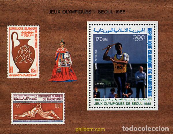 Sellos: 68820 MNH MAURITANIA 1988 24 JUEGOS OLIMPICOS VERANO SEUL 1988