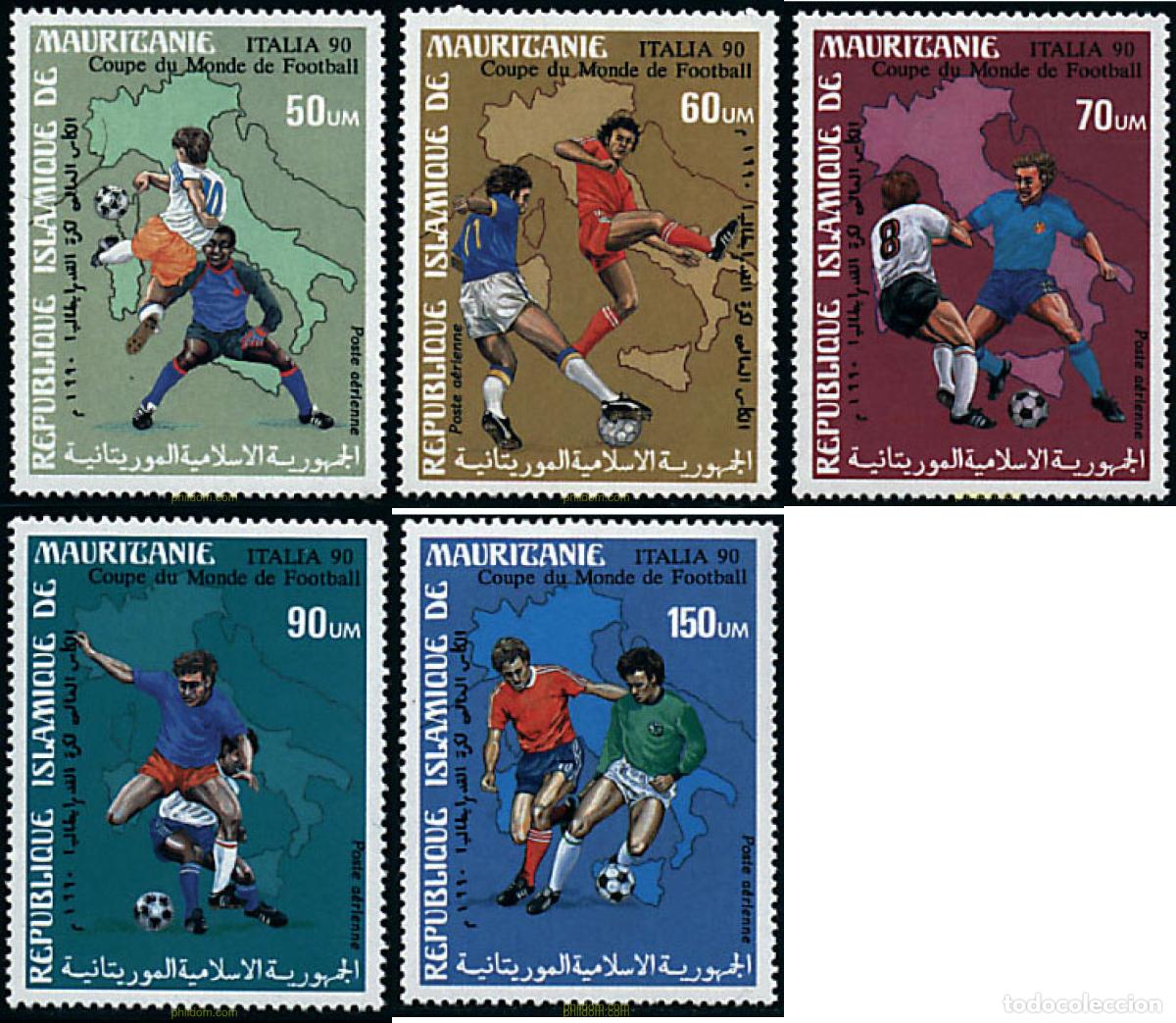 Sellos: 71320 MNH MAURITANIA 1990 COPA DEL MUNDO DE FUTBOL. ITALIA-90