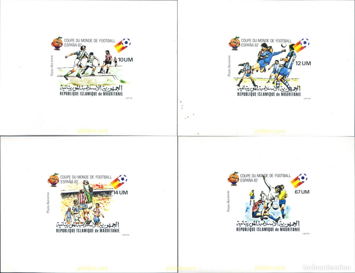 Timbres: 272196 MNH MAURITANIA 1980 COPA DEL MUNDO DE FUTBOL. ESPA&Ntilde;A-82