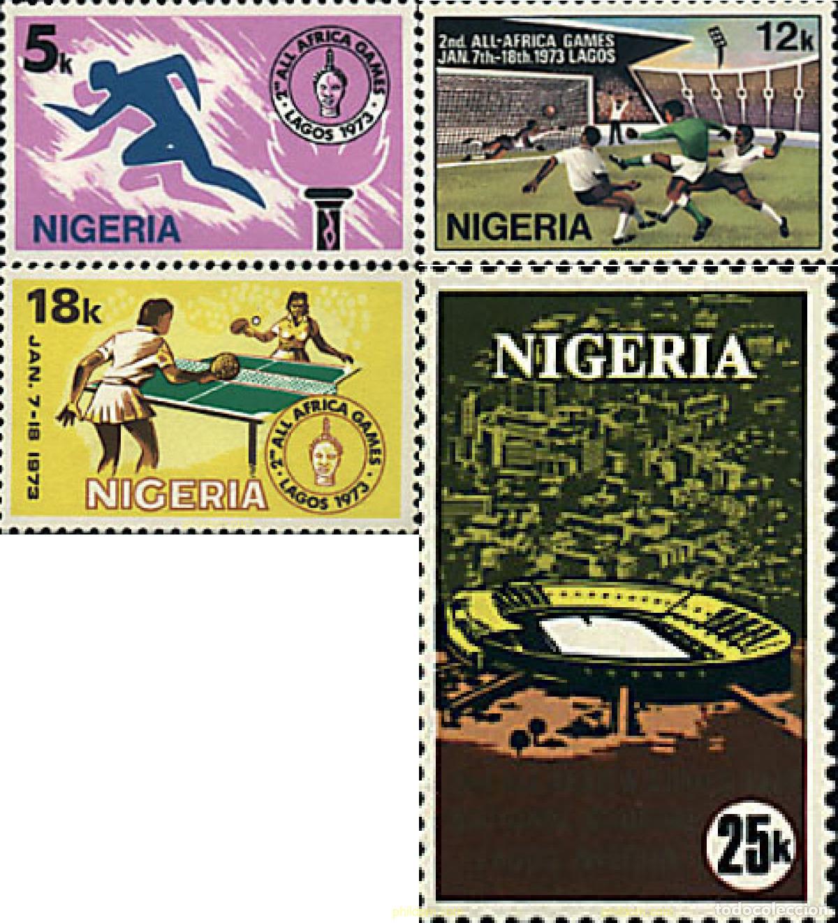 Sellos: 48749 MNH NIGERIA 1973 2 JUEGOS AFRICANOS EN LAGOS.