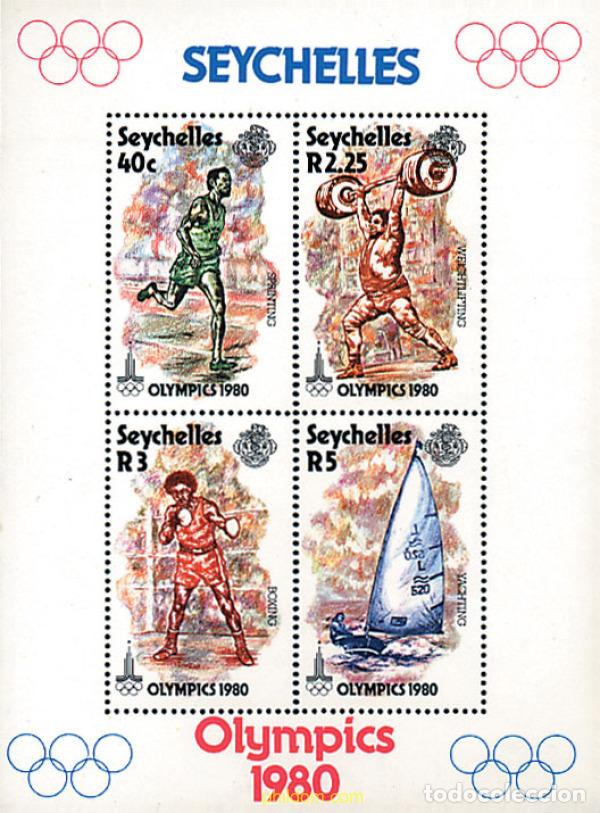 Briefmarken: 54419 MNH SEYCHELLES 1980 22 JUEGOS OLIMPICOS VERANO MOSCU 1980