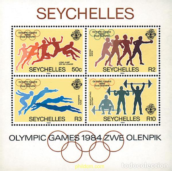 Briefmarken: 92451 MNH SEYCHELLES 1984 23 JUEGOS OLIMPICOS VERANO LOS ANGELES 1984