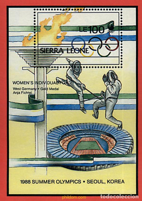 Sellos: 329443 MNH SIERRA LEONA 1989 24 JUEGOS OLIMPICOS VERANO SEUL 1988