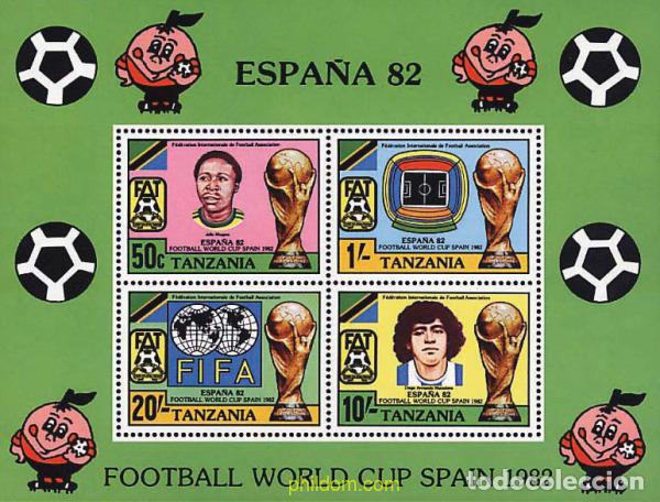 Timbres: 41314 MNH TANZANIA 1982 COPA DEL MUNDO DE FUTBOL. ESPA&Ntilde;A-82