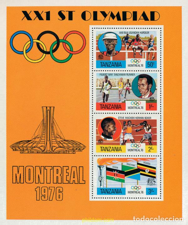 Stamps: 54423 MNH TANZANIA 1976 21 JUEGOS OLIMPICOS VERANO MONTREAL 1976