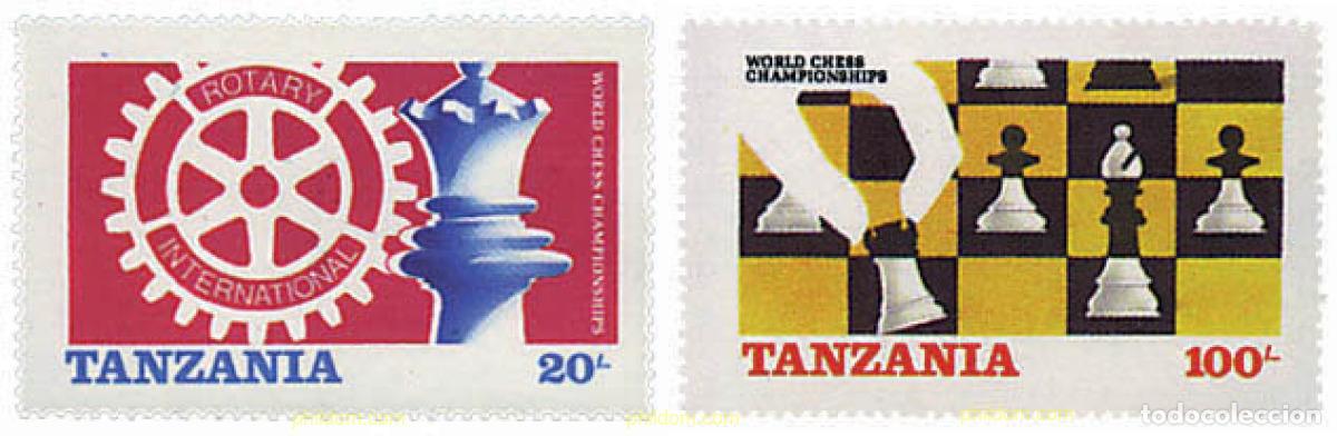Sellos: 30744 MNH TANZANIA 1986 CAMPEONATOS DEL MUNDO DE AJEDREZ EN LONDRES Y LENINGRADO