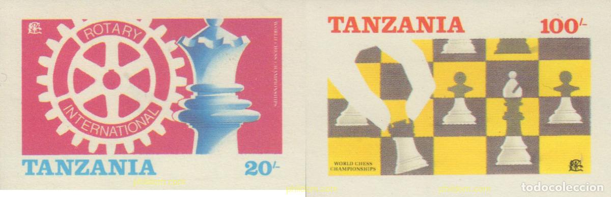 Sellos: 579630 MNH TANZANIA 1986 CAMPEONATOS DEL MUNDO DE AJEDREZ EN LONDRES Y LENINGRADO