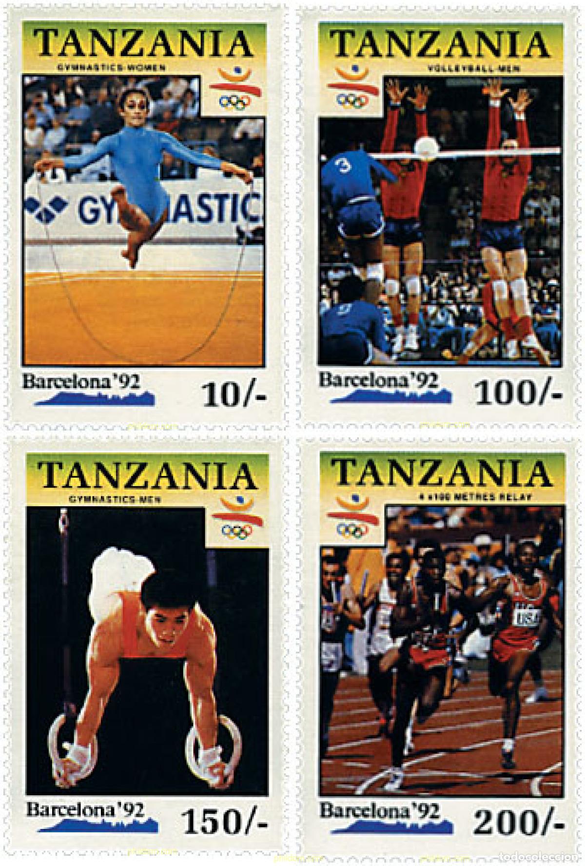 Sellos: 257983 MNH TANZANIA 1991 25 JUEGOS OLIMPICOS VERANO BARCELONA 1992