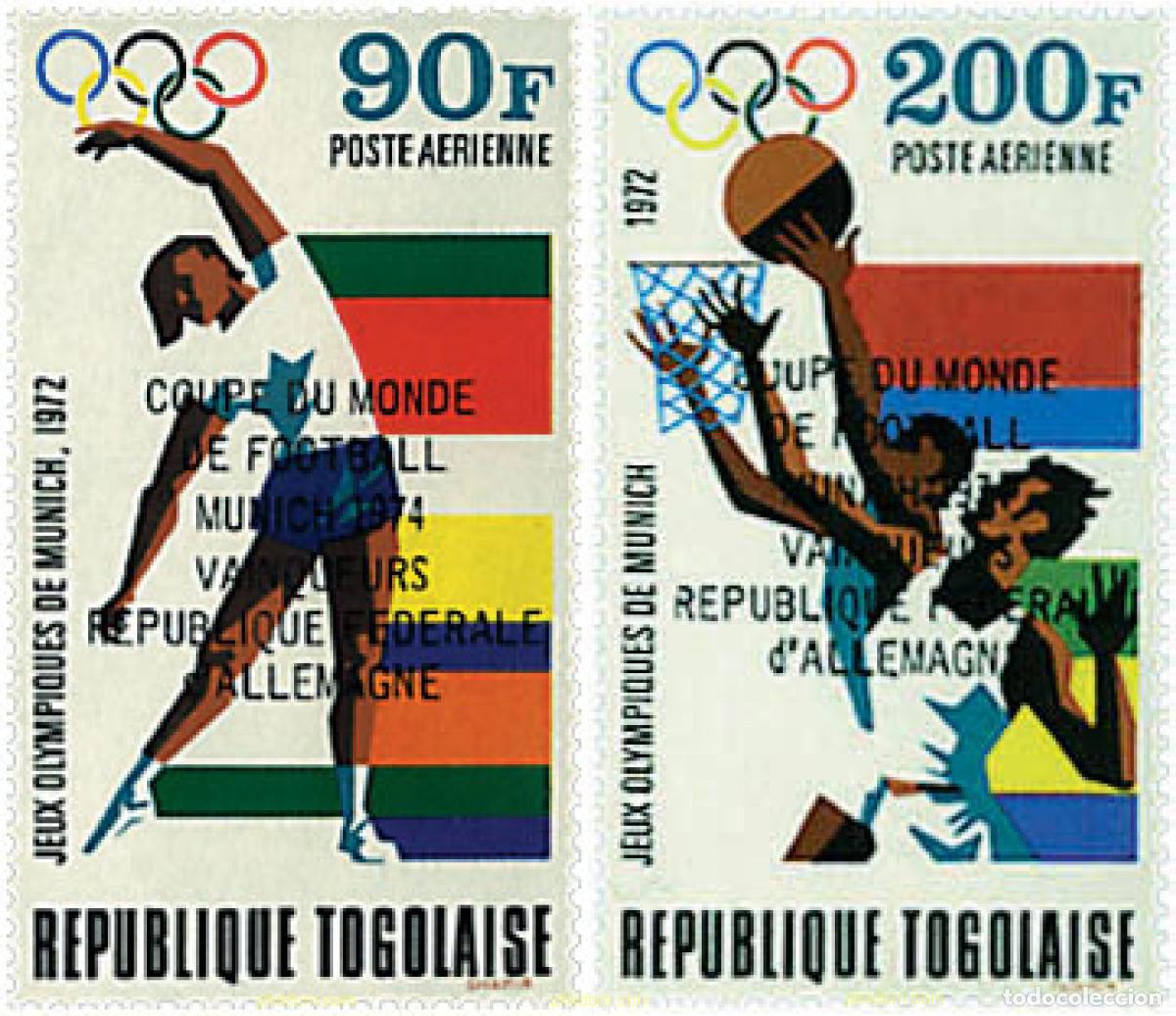 Sellos: 58883 MNH TOGO 1974 COPA DEL MUNDO DE FUTBOL. ALEMANIA-74
