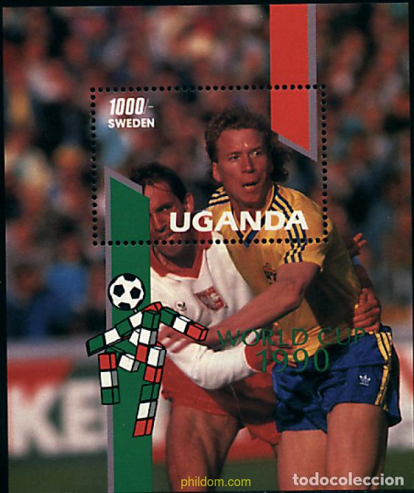 Sellos: 296924 MNH UGANDA 1990 COPA DEL MUNDO DE FUTBOL. ITALIA-90
