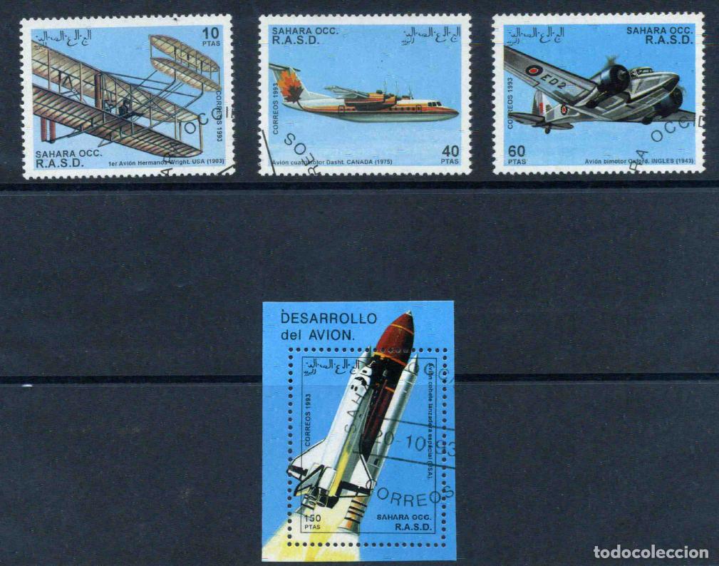 Sellos: RASD - Sahara Occ. 1993 Desarrollo del avi&oacute;n