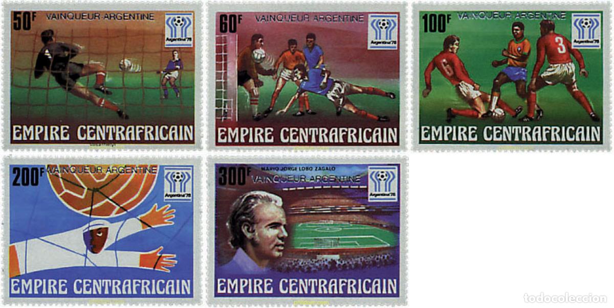 Sellos: 79383 MNH CENTROAFRICANA 1978 COPA DEL MUNDO DE FUTBOL. ARGENTINA-78. VENCEDORES