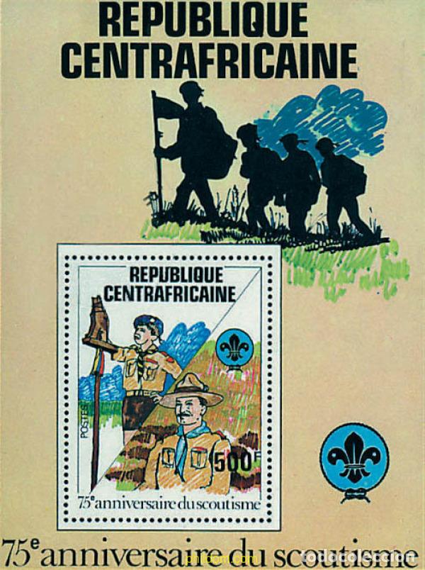 Sellos: 42620 MNH CENTROAFRICANA 1982 75 ANIVERSARIO DEL ESCULTISMO