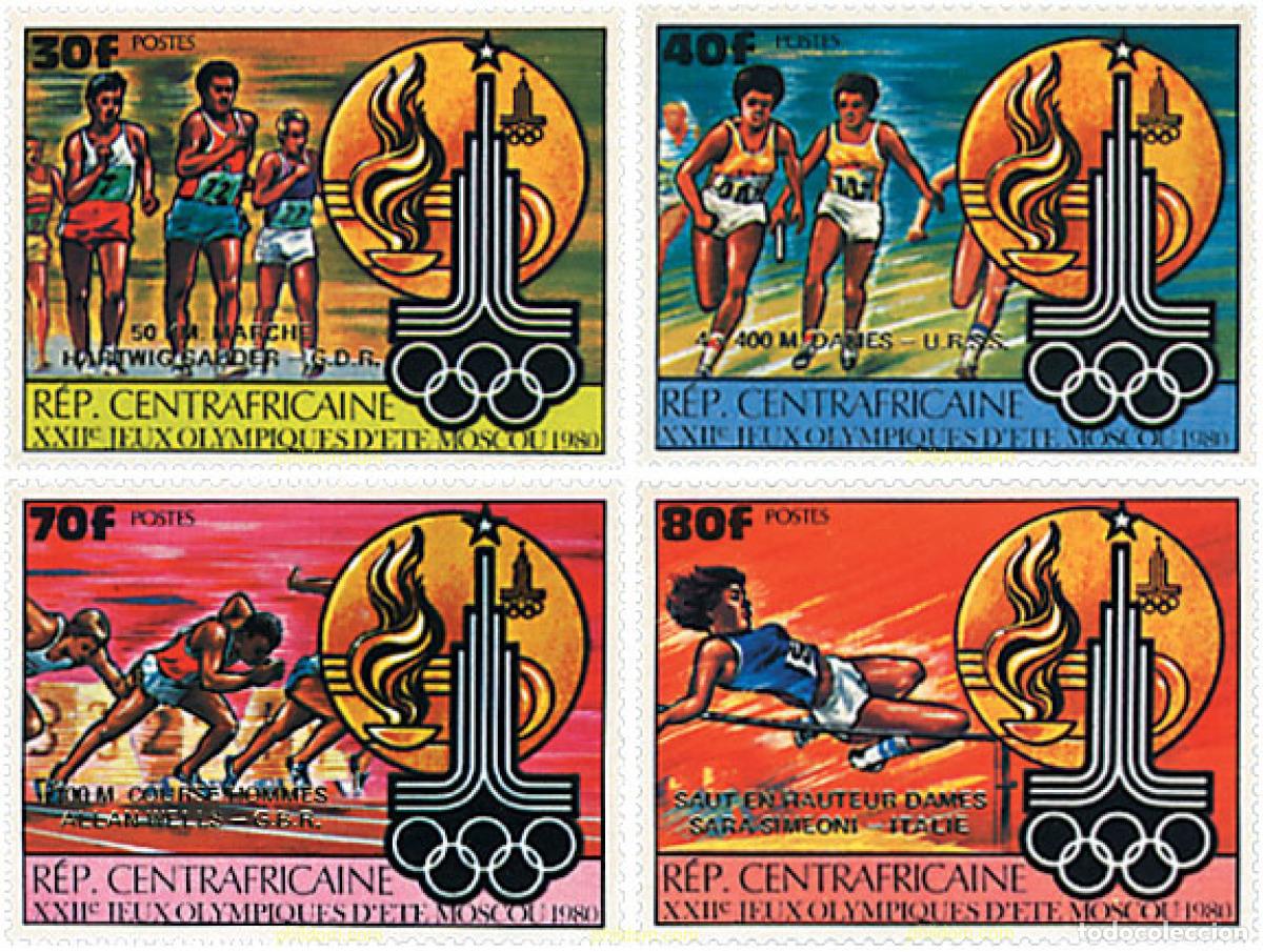 Sellos: 373091 MNH CENTROAFRICANA 1981 22 JUEGOS OLIMPICOS VERANO MOSCU 1980