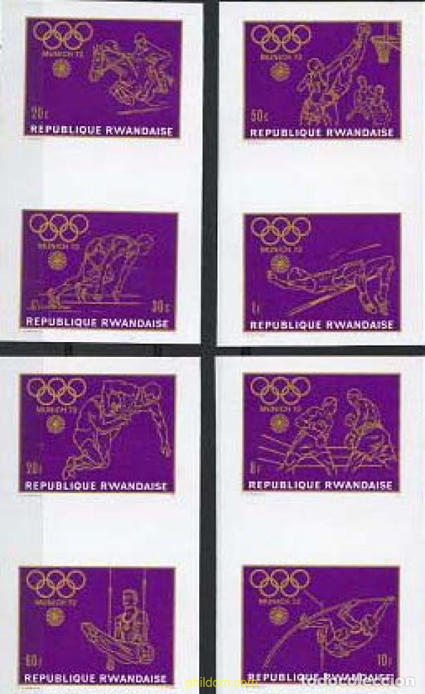 Sellos: 221543 MNH RUANDA 1971 20 JUEGOS OLIMPICOS VERANO MUNICH 1972