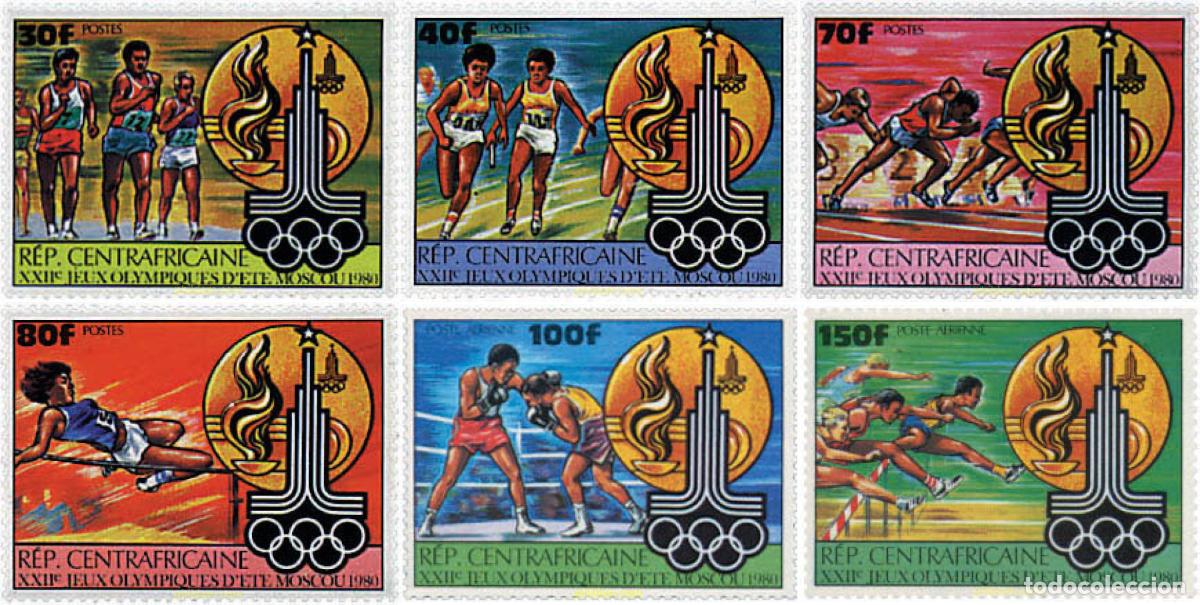 Francobolli: 47765 MNH CENTROAFRICANA 1980 22 JUEGOS OLIMPICOS VERANO MOSCU 1980