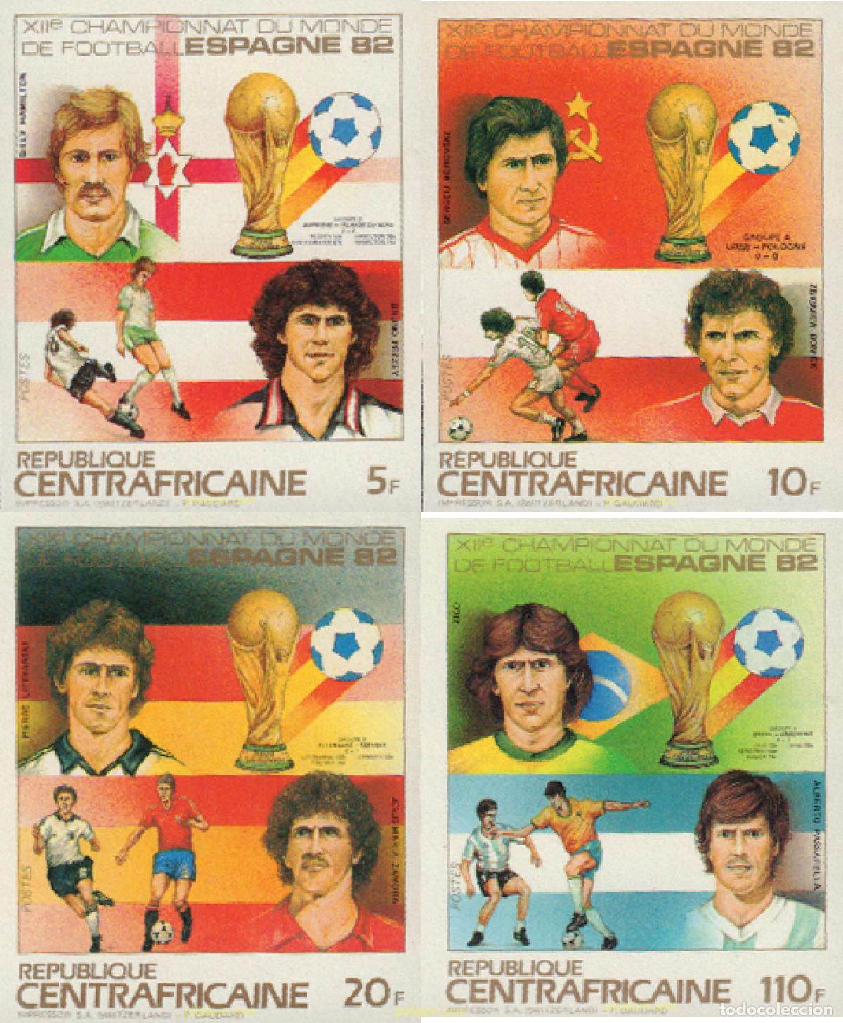 Sellos: 566848 MNH CENTROAFRICANA 1983 COPA DEL MUNDO DE FUTBOL. ESPA&Ntilde;A-82. VENCEDORES