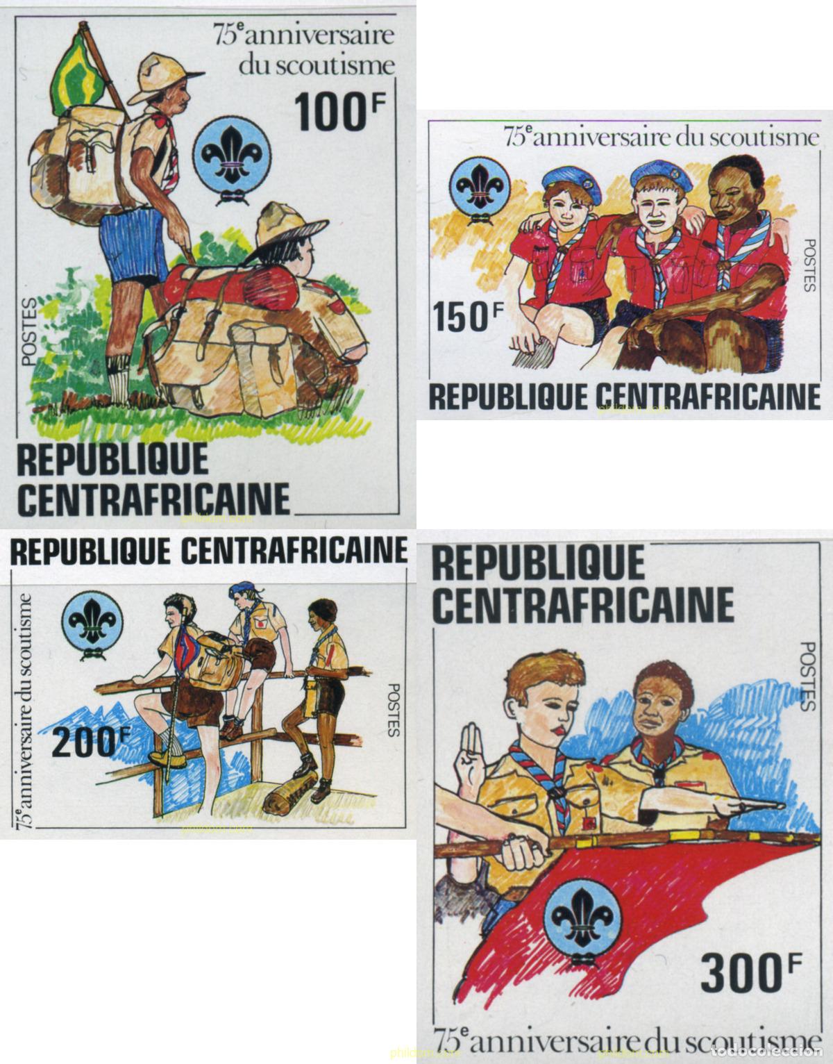 Sellos: 19728 MNH CENTROAFRICANA 1982 75 ANIVERSARIO DEL ESCULTISMO