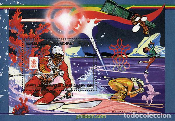 Sellos: 70604 MNH CENTROAFRICANA 1988 15 JUEGOS OLIMPICOS INVIERNO CALGARY 1988