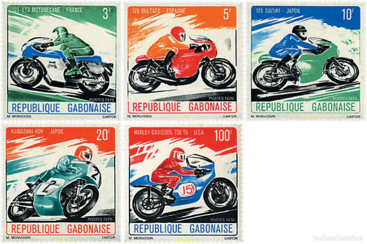 Sellos: 41115 MNH GABON 1976 MOTOCICLISMO