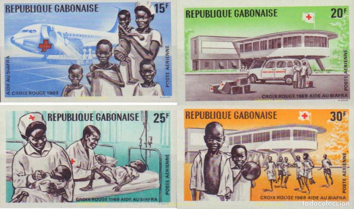 Sellos: 19524 MNH GABON 1969 CRUZ ROJA