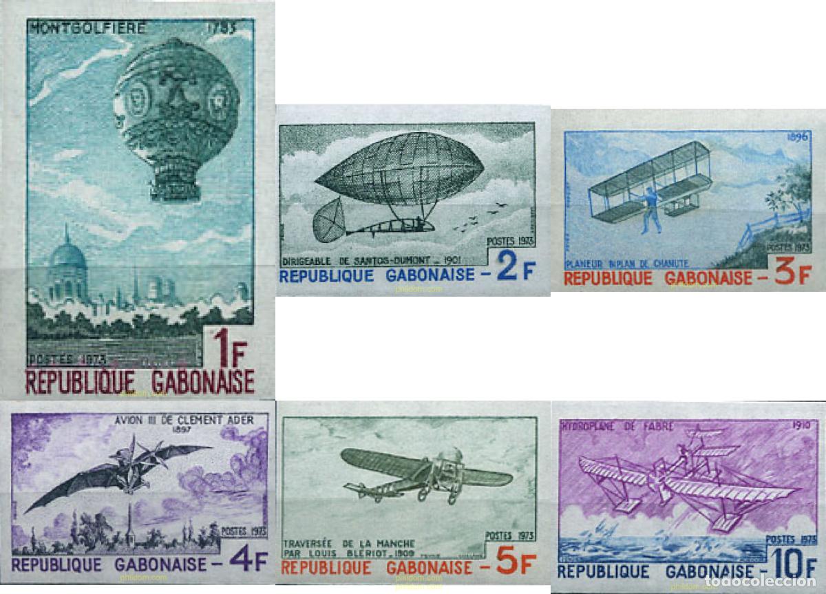 Briefmarken: 14628 MNH GABON 1973 HISTORIA DE LA AVIACION