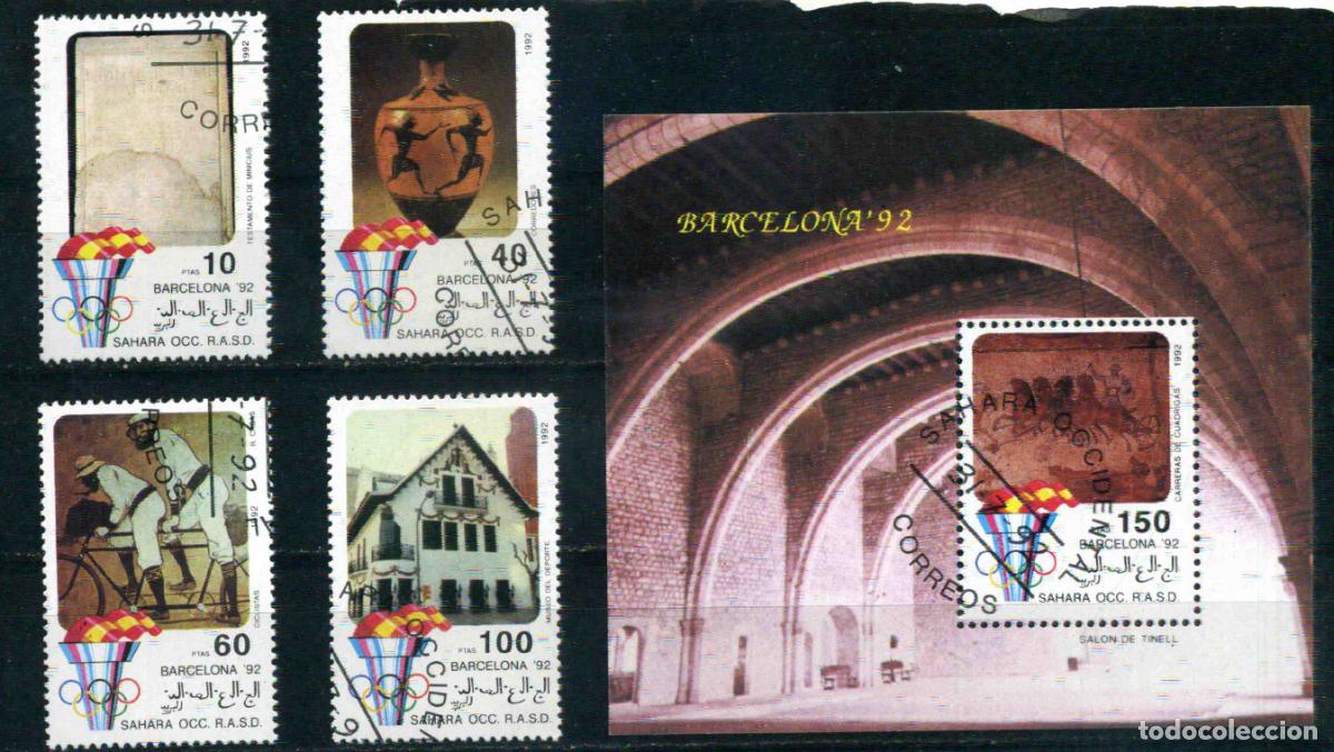 Sellos: RASD - Sahara Occ. 1992 Juegos ol&iacute;mpicos de Barcelona (obliterados)