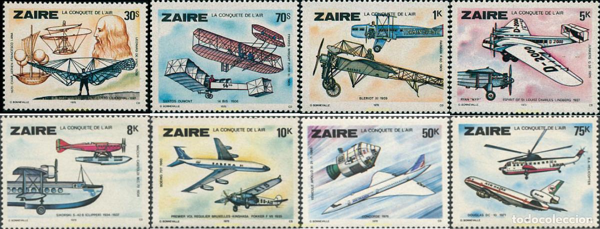 Sellos: 34293 MNH ZAIRE 1978 HISTORIA DE LA AVIACION