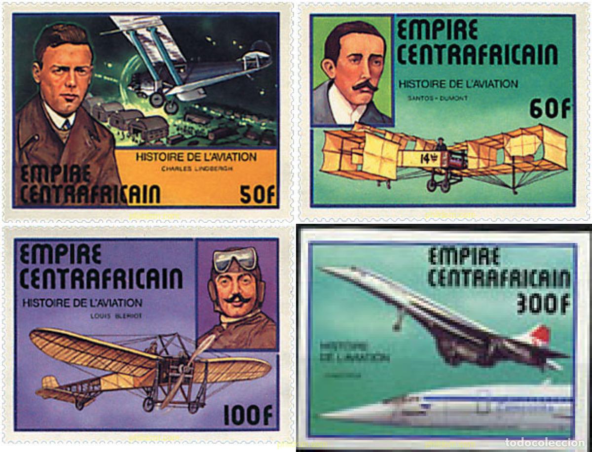 Sellos: 620014 MNH CENTROAFRICANA 1977 HISTORIA DE LA AVIACION