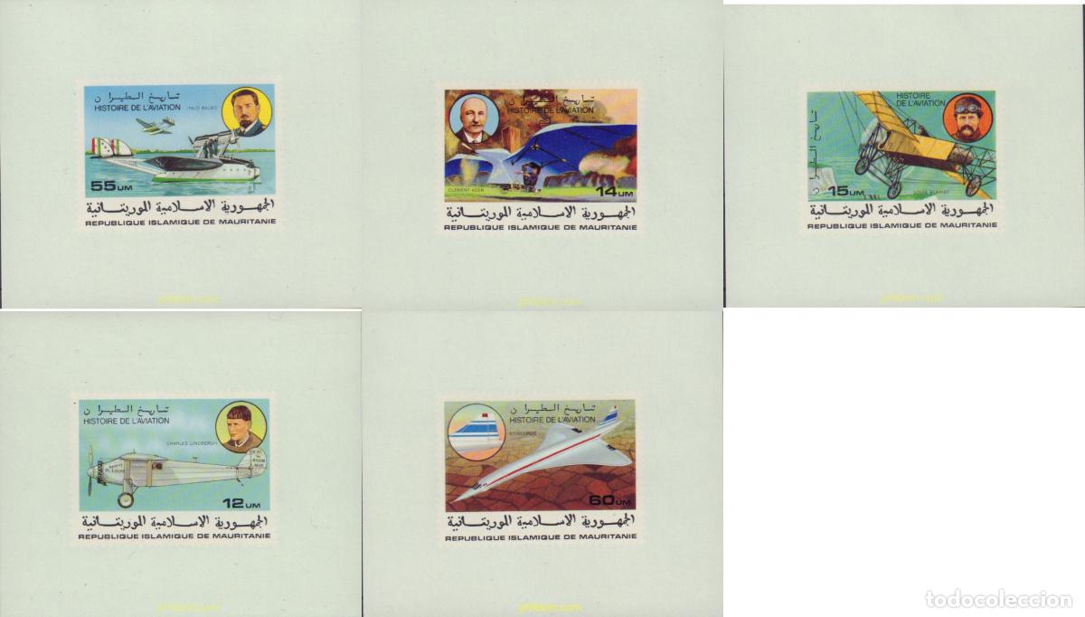 Sellos: 573053 MNH MAURITANIA 1977 PIONEROS DE LA AVIACION