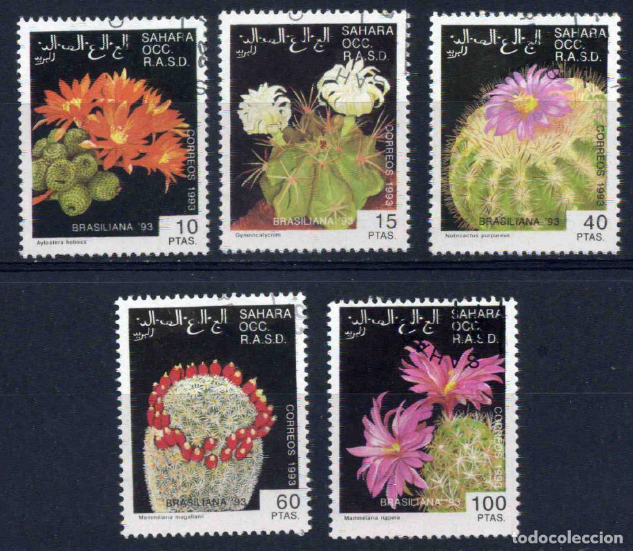 Sellos: RASD - Sahara Occ. 1993 Flores de cactus