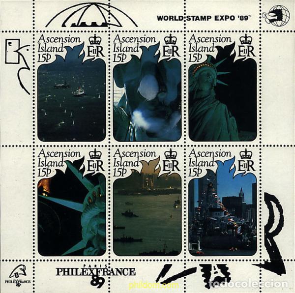 Sellos: 72667 MNH ASCENSION 1989 WORLD STAMP EXPO 89 Y PHILEXFRANCE 89