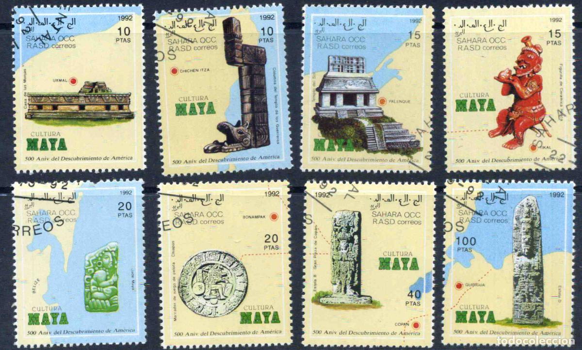 Sellos: RASD - Sahara Occ. 1992 Cultura maya (obliterados)