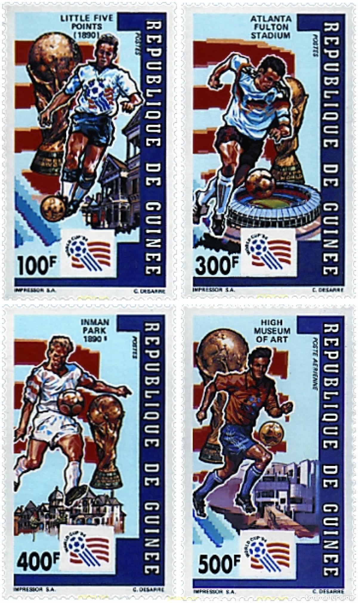 Sellos: 70959 MNH GUINEA 1992 COPA DEL MUNDO DE FUTBOL. USA-94